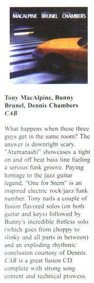 CAB Reviewed in Bass Frontiers Magazine