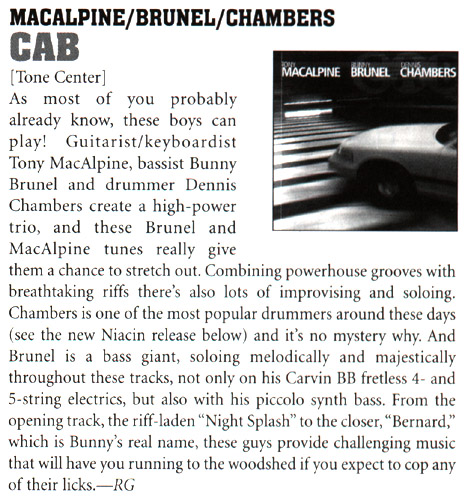 CAB Reviewed in Bassics Magazine